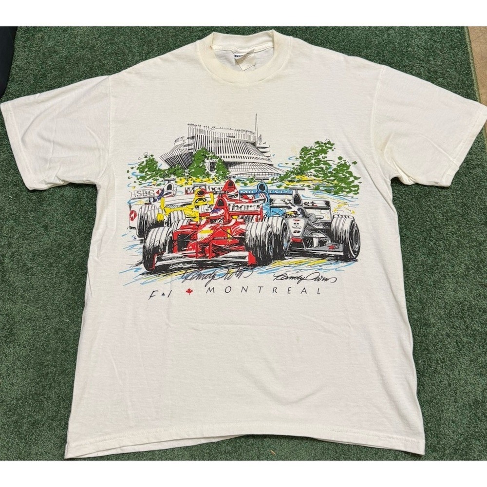 Ferrari Formula 1 Racing Team - Randy Owens SIGNED T Shirt Size M Vintage